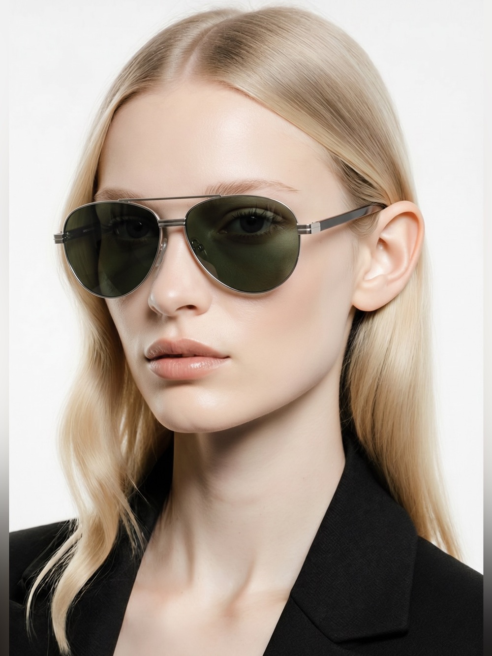 SAINT OWEN SUNGLASSES, TITANIUM FRAME,GONZO Gun metal olive lenses